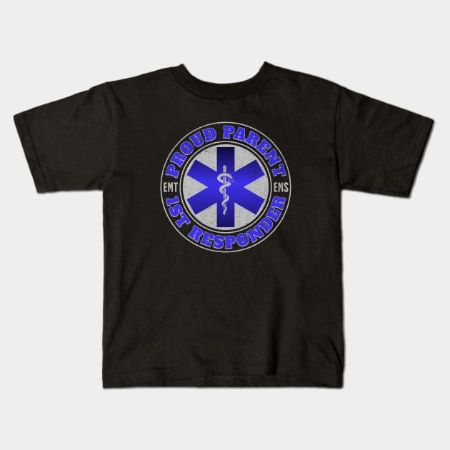 Proud Parent of a First Responder Kids T-Shirt by BankaiChu